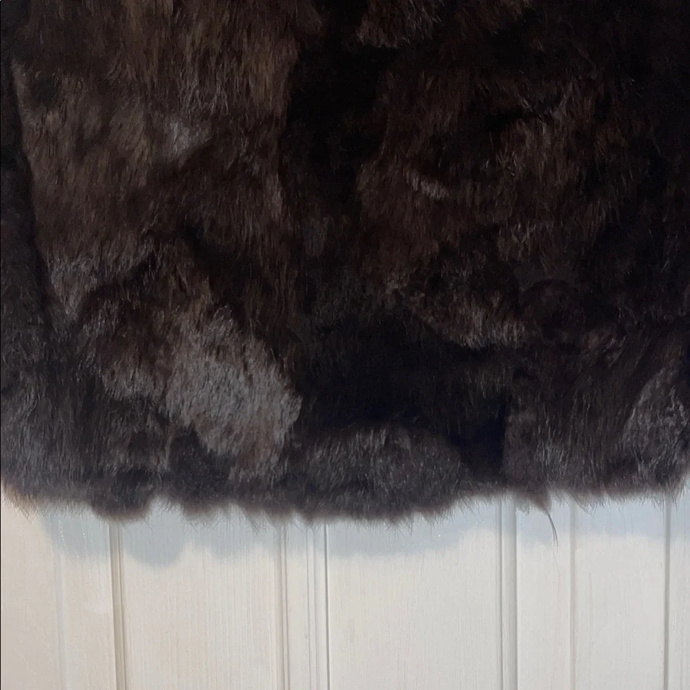 Black Faux Fur Shrug by Mandee (L) - Picture 5 of 8